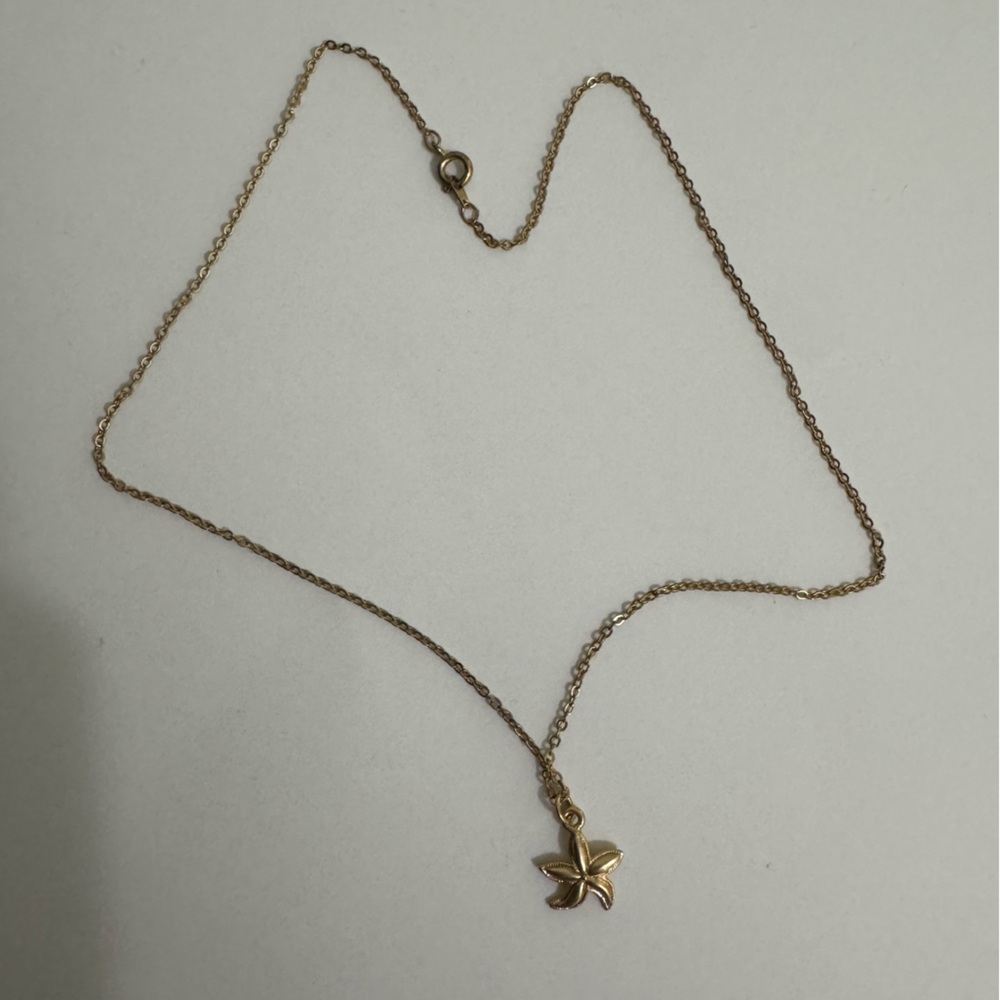 Gold Starfish Pendant Necklace - Women Jewelry